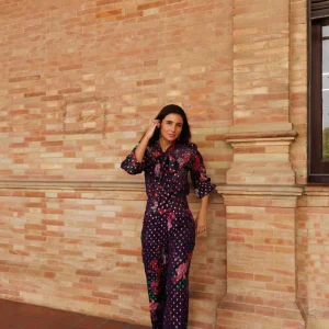 PANTALÓN BRILLO MORADO