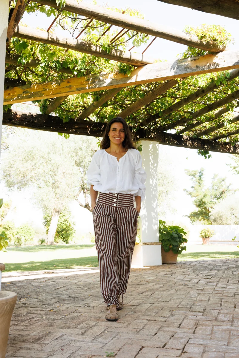 PANTALÓN RAYAS MARRÓN - Imagen 4