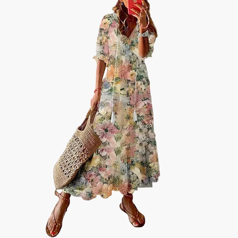 Robe Longue Bohème Chic Femme Style Été Décontracté Plage et Balade - Imagen 9