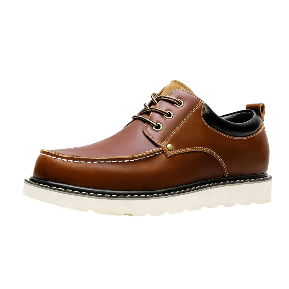 Zapatos de cuero de estilo retro y desenfadado - Imagen 3