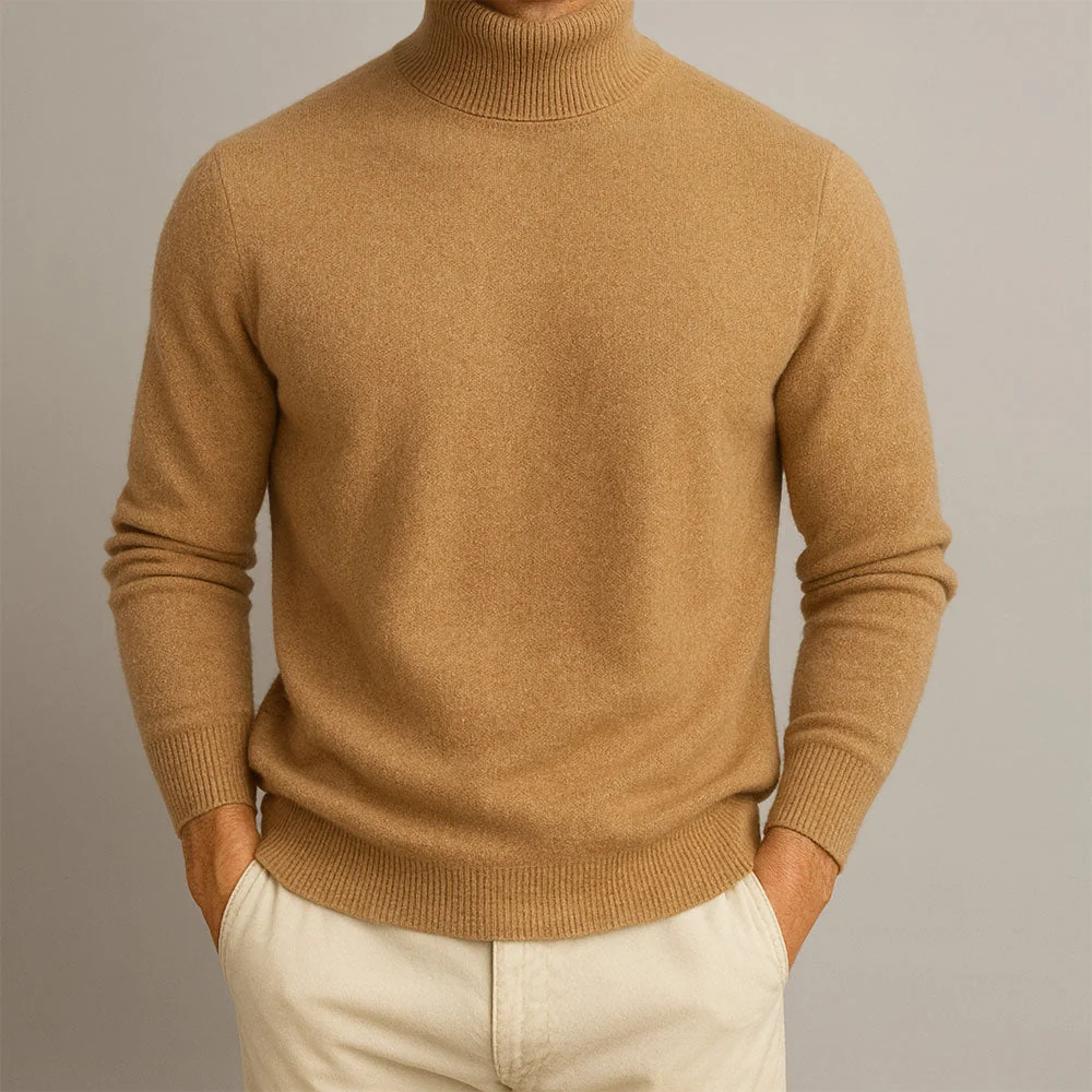 Jersey de cuello alto elegante para hombre - Imagen 5