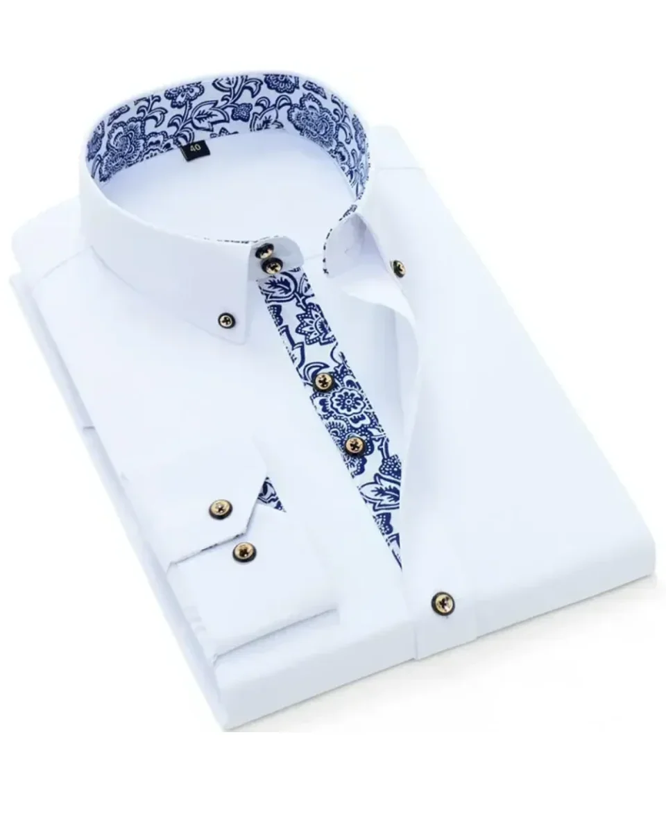Givalli - Camisa clásica de algodón - Imagen 3