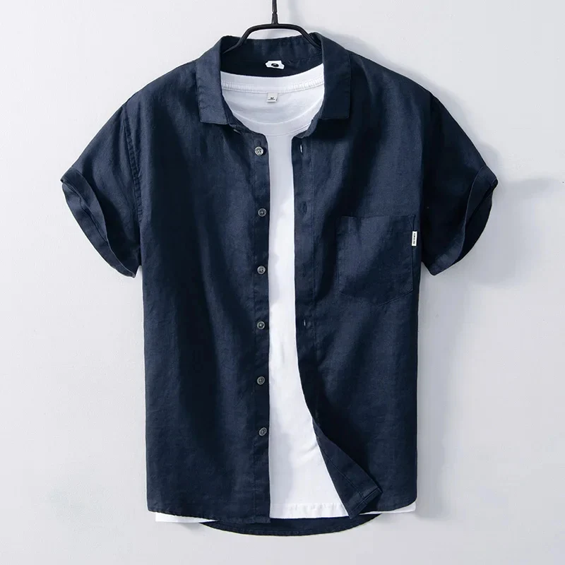 Camisa informal de lino para hombre - Imagen 4