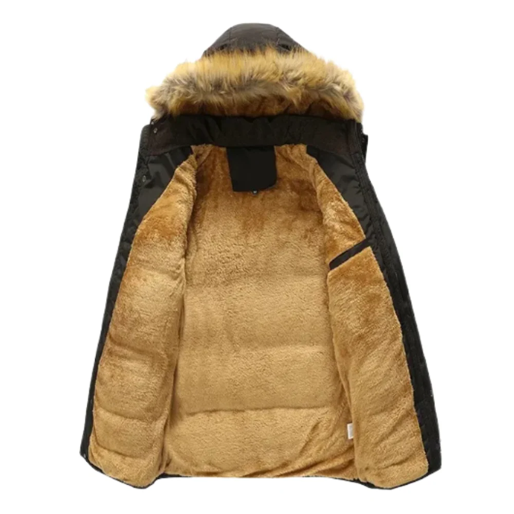 Elegante chaqueta de invierno de forro polar acolchada - Imagen 9