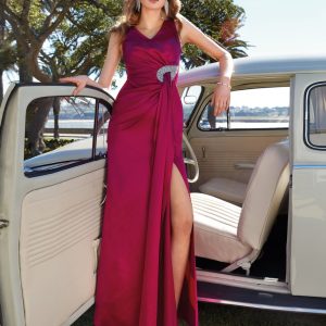 Vestido ceremonia broche joya SUSANA RIVIERI