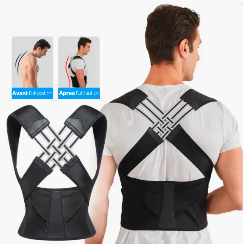 Correcteur de posture dorsal pour homme – Soutien ergonomique pour le dos et les épaules, maintien du dos, redresseur de posture - Imagen 2