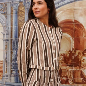 PANTALÓN RAYAS MARRÓN
