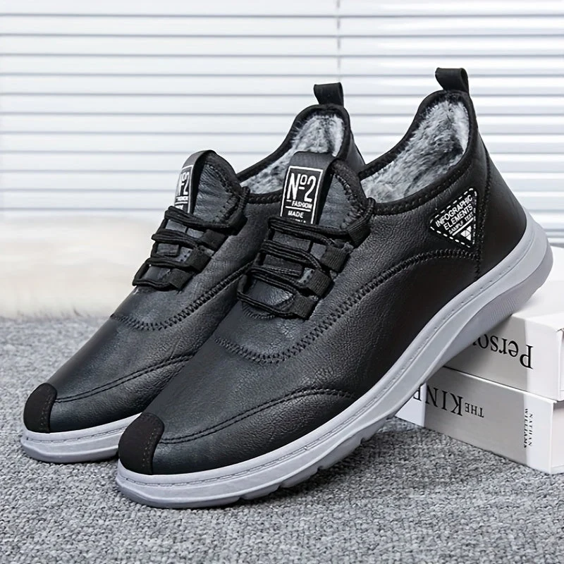 Baskets montantes homme doublure fourrure synthétique noir semelle grise - Imagen 6