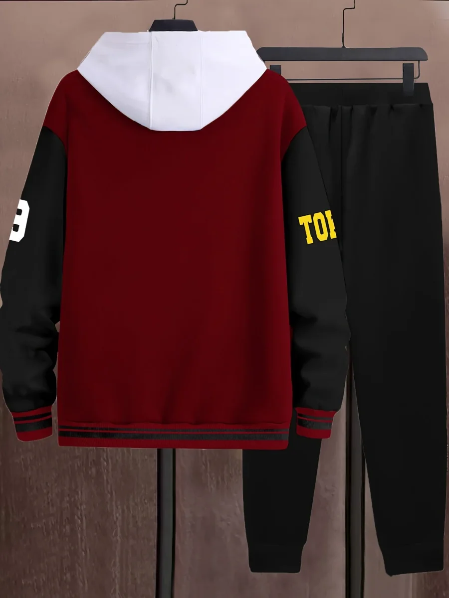 Ensemble Survetêment Homme Style Baseball Veste Universitaire et Pantalon Jogging - Imagen 7