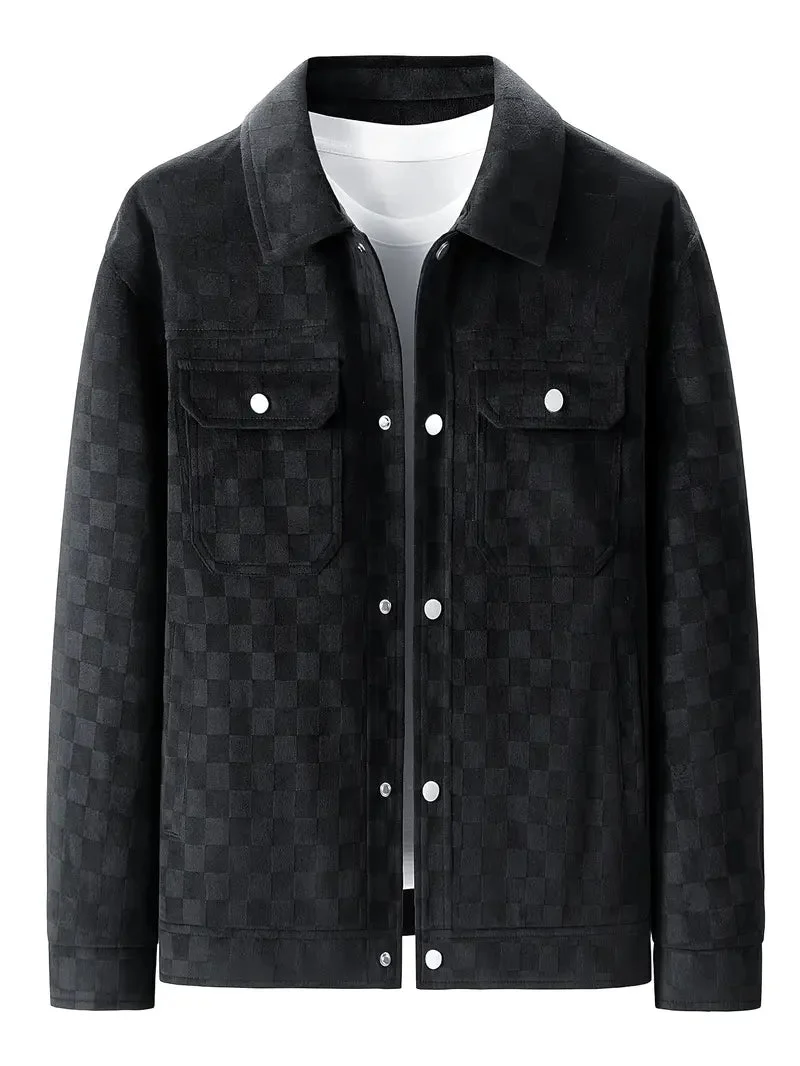 Chaqueta de ante a cuadros - Imagen 4