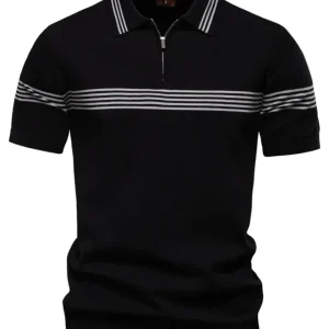 Camisa polo a rayas