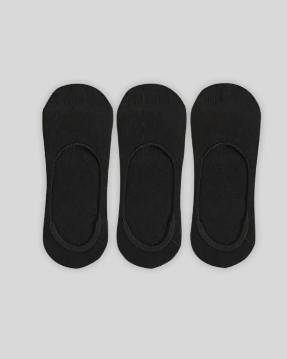 3 pares de calcetines invisibles para mocasines - Negros - Imagen 4