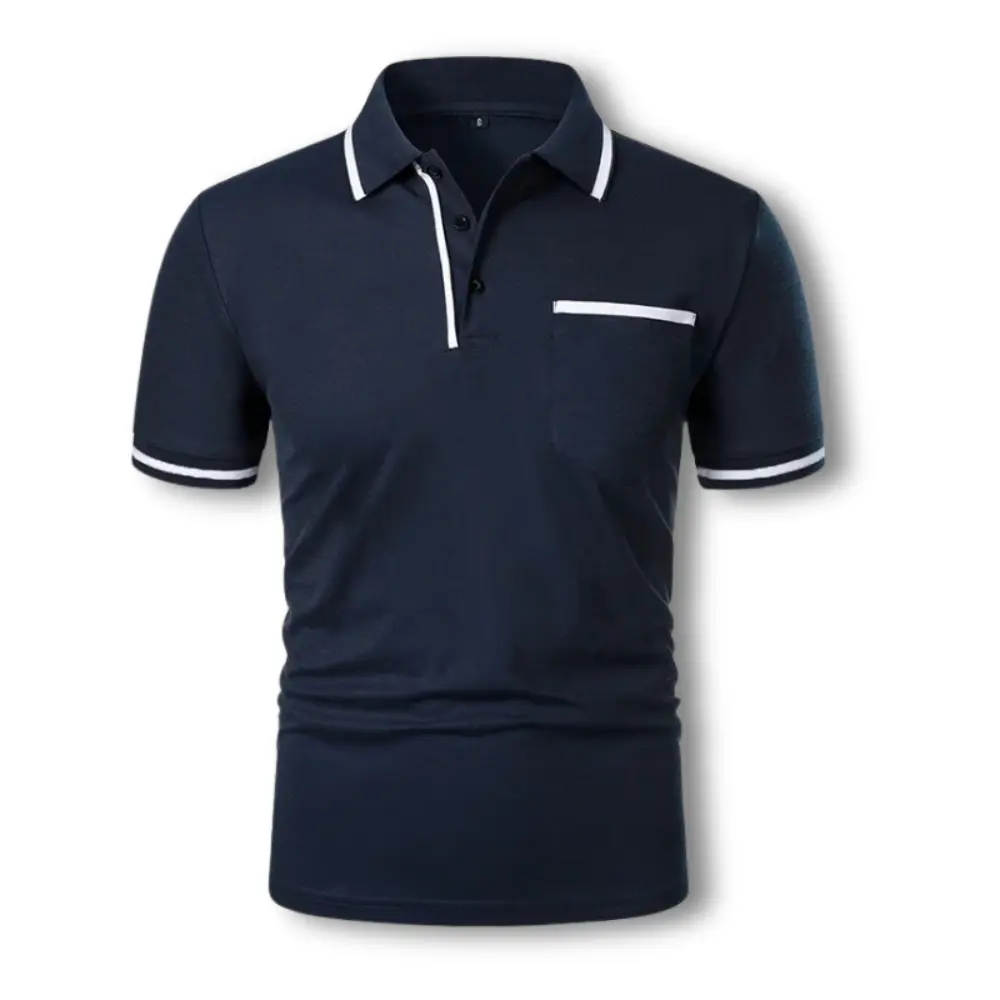 Polo homme style urbain chic à finitions contrastées pour look quotidien soigné - Imagen 9