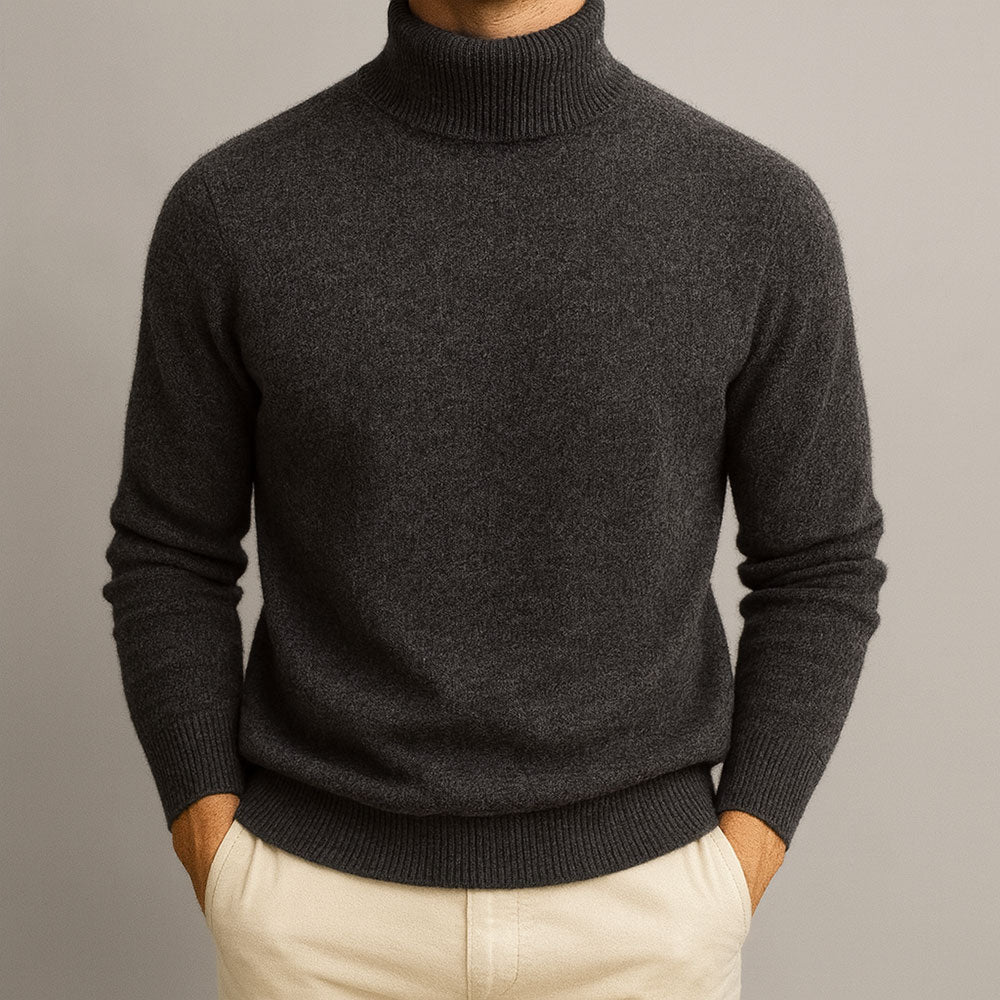 Jersey de cuello alto elegante para hombre - Imagen 6