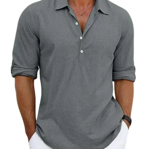 Camisa de lino de alta calidad