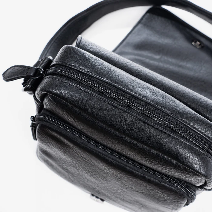 BOLSO REPORTERO PARA HOMBRE, COLOR NEGRO, COLECCIÓN RUSTIC 40101 - Imagen 4