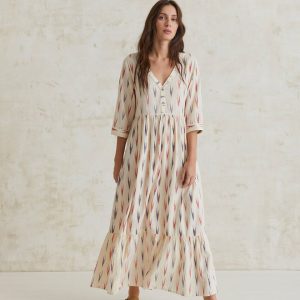 Vestido largo estampado