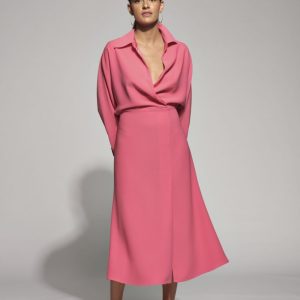 Vestido midi abertura