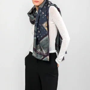 Pashmina Azul Estampada 41470-101