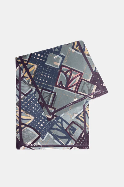Pashmina Azul Estampada 41470-101 - Imagen 4
