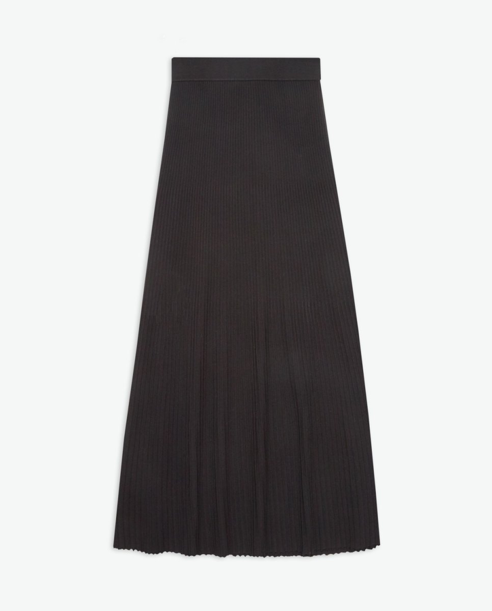 Falda midi plisada negro mujer YERSE - Imagen 7