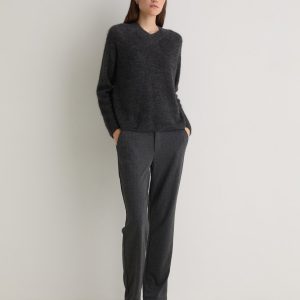 Pantalón regular fit espiga antracita YERSE