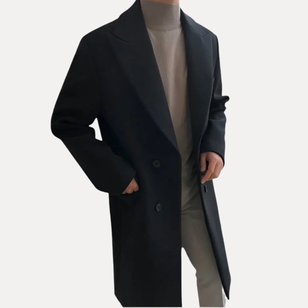 Elegante abrigo de doble botonadura - Imagen 3