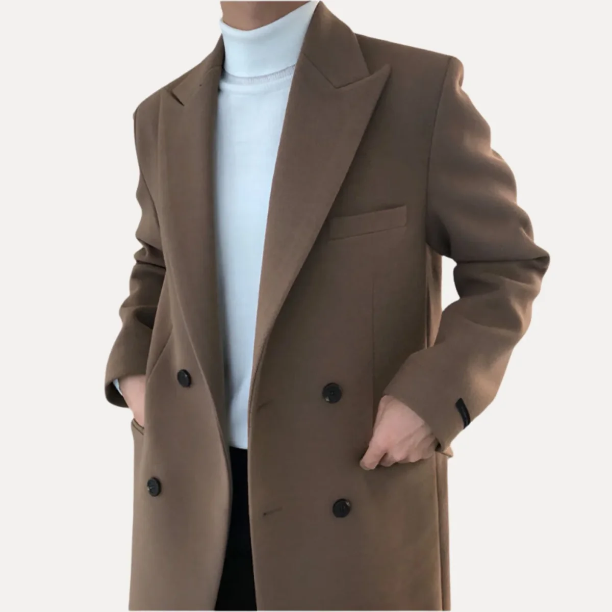 Elegante abrigo de doble botonadura - Imagen 6