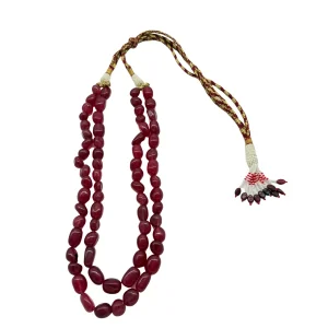 Collar Piedras Grandes Burdeos