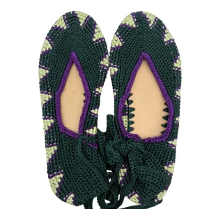 BAILARINA CROCHET VERDE Y MORADO