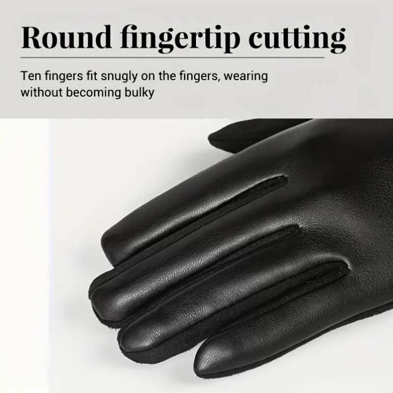 Gants Élégants Noirs avec Détail Boutons pour Femme - Imagen 5