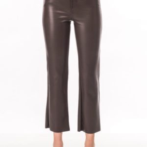 Pantalón polipiel bajo suelto