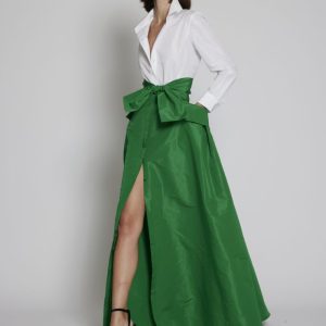 Vestido tafetán bicolor MOSKADA