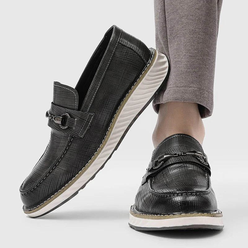 Mocasines de piel elegantes sin cordones - Imagen 8