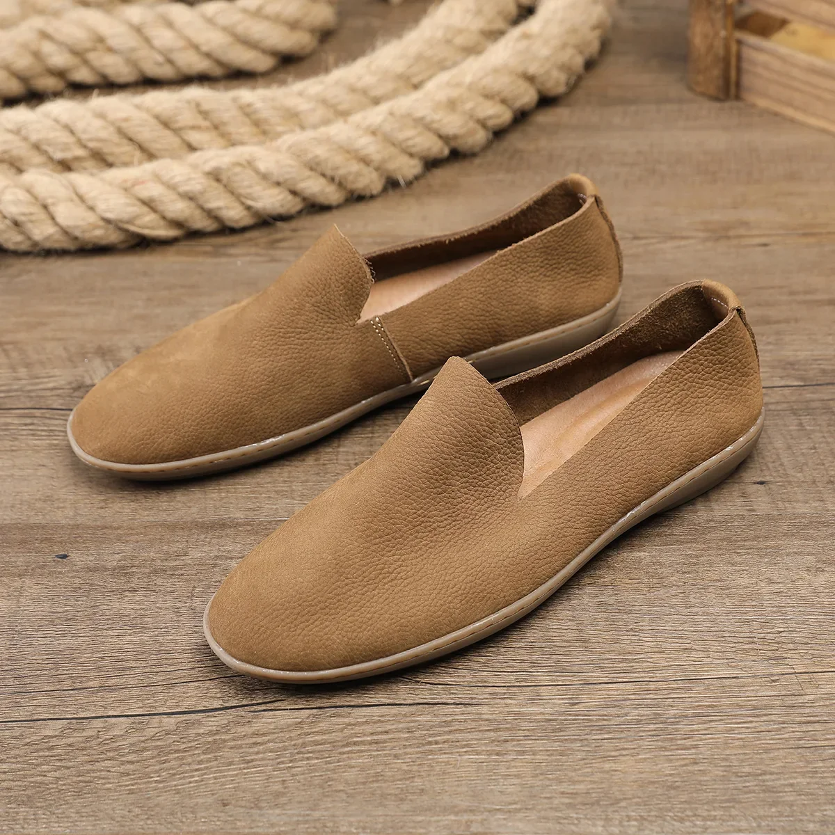 Mocasines de piel para hombre - Imagen 4