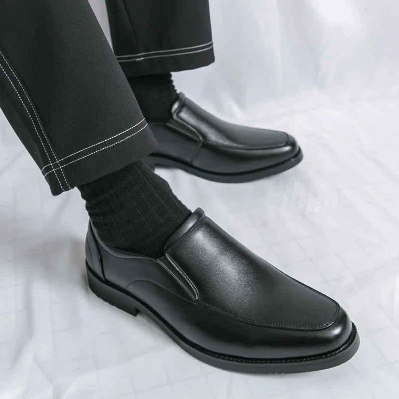 Mocasines elegantes de piel sin cordones - Imagen 7