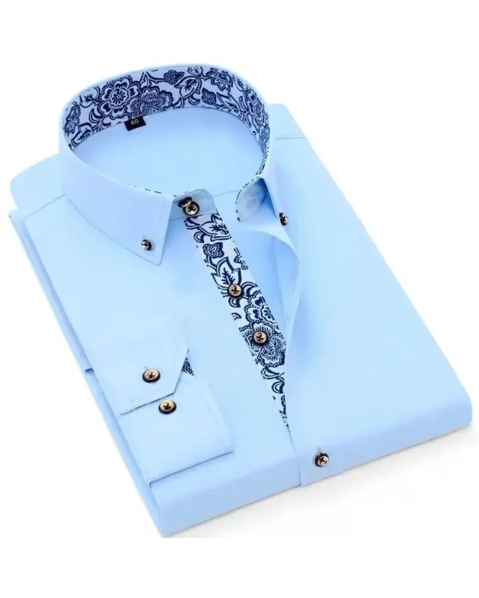 Givalli - Camisa clásica de algodón - Imagen 5