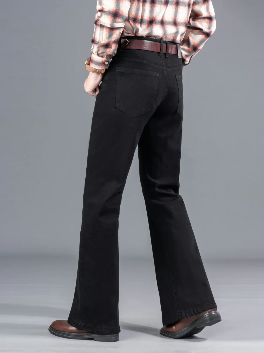 Jean Bootcut Homme Noir Coupe Évasée - Imagen 6