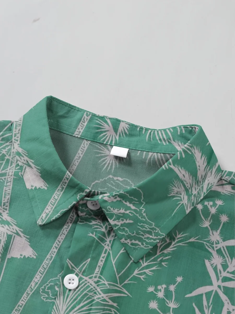 Chemise Resort à Manches Courtes pour Homme Style Graphique Urbain Vacances - Imagen 4