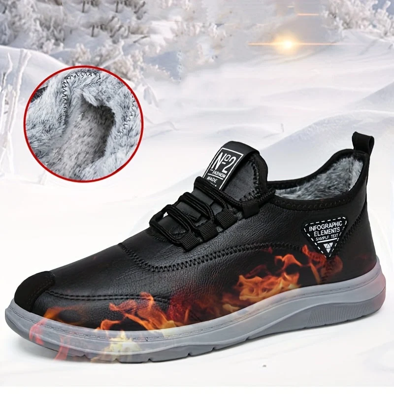 Baskets montantes homme doublure fourrure synthétique noir semelle grise - Imagen 5