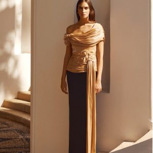 Conjunto ceremonia top y falda lapiz MAESTRI HAUTE COUTURE