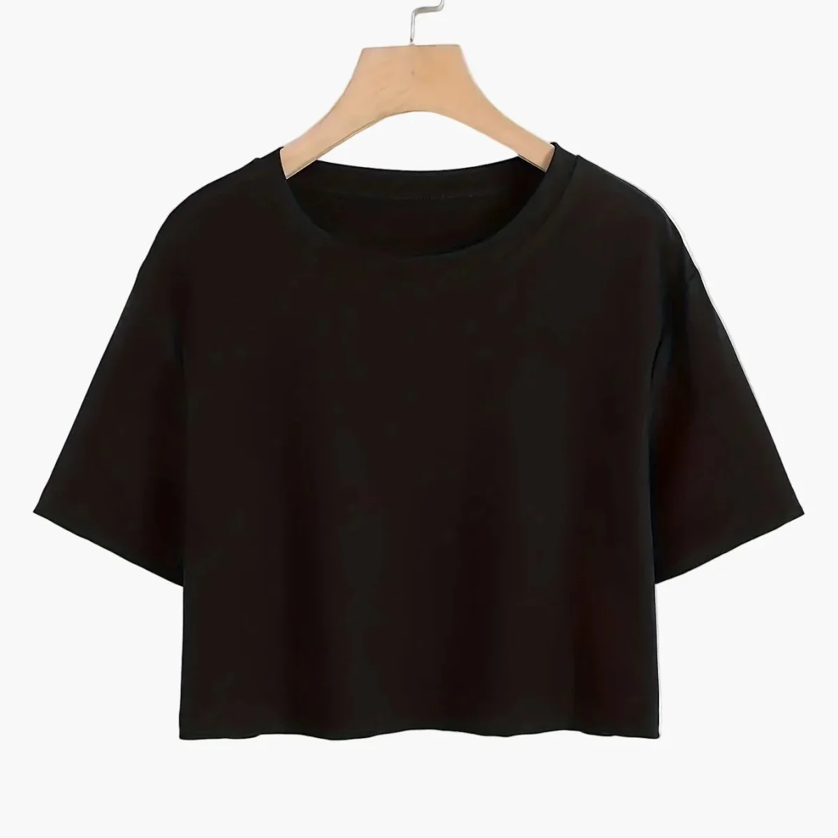 T-shirt court décontracté pour femme à manches courtes style urbain - Imagen 3