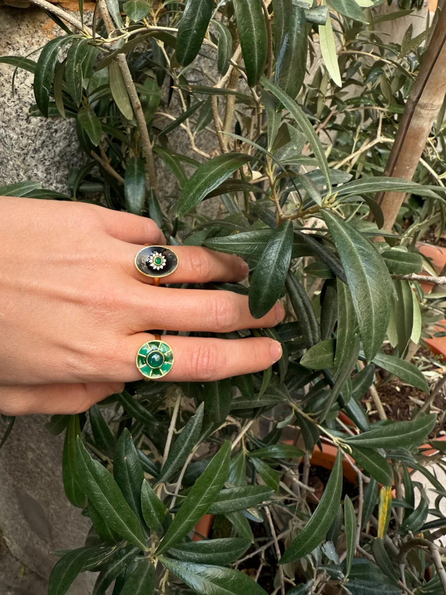 Anillo Ovalado Verde - Imagen 4
