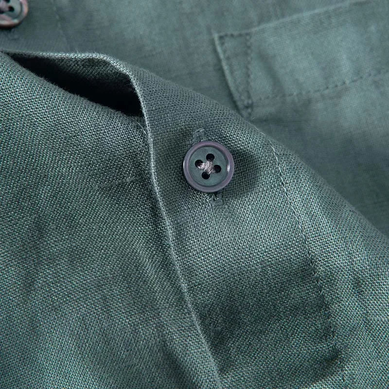 Camisa informal de lino para hombre - Imagen 7
