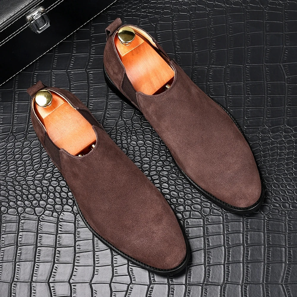 Elegantes botas Chelsea de ante - Imagen 4