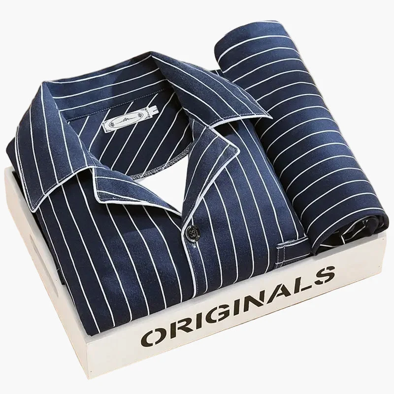 Pyjama Homme Élégant Motif Plumes – Ensemble Confort Nuit et Détente - Imagen 6