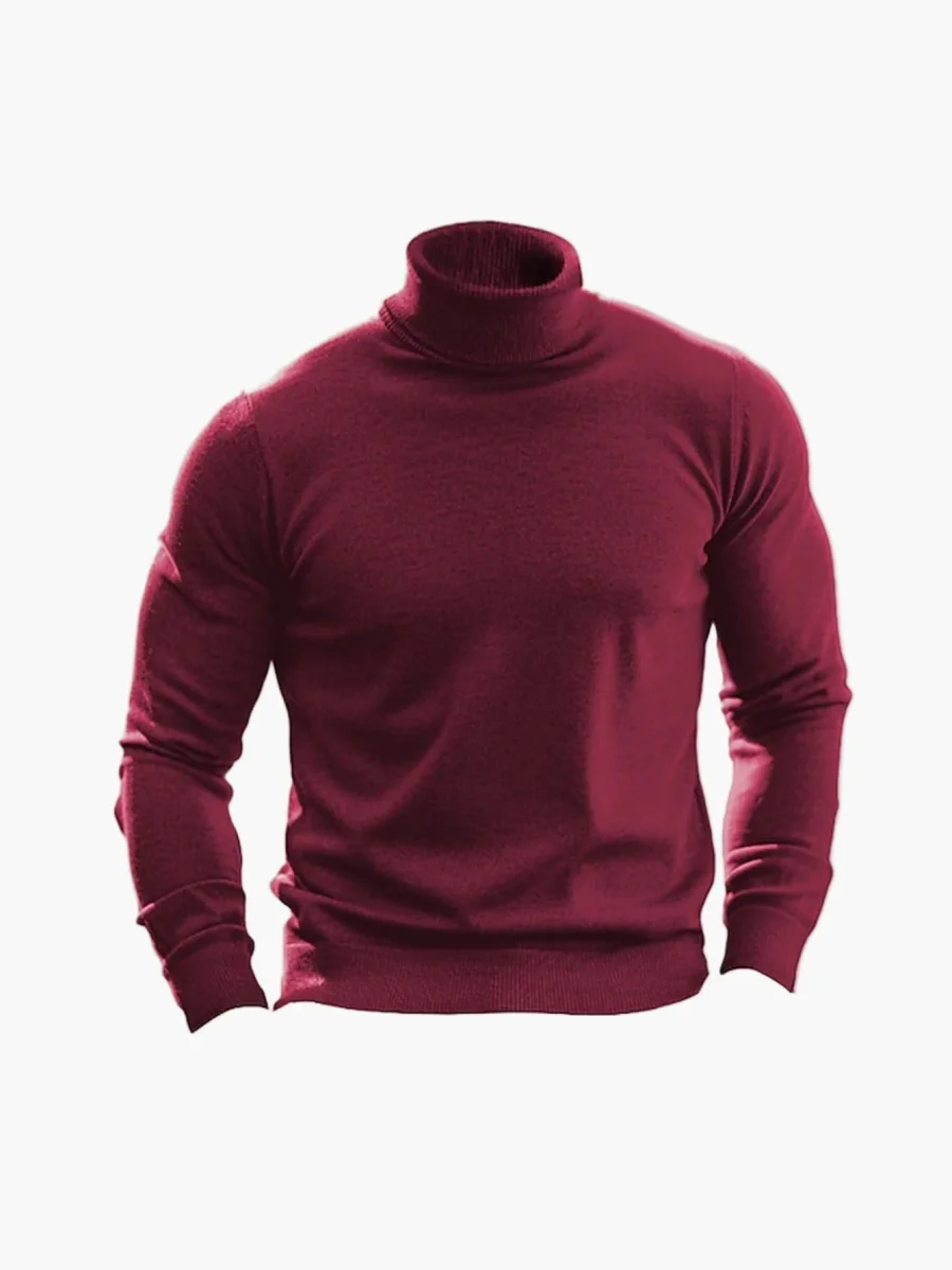 Pull col roulé homme style moderne élégant casual pour automne et hiver - Imagen 9