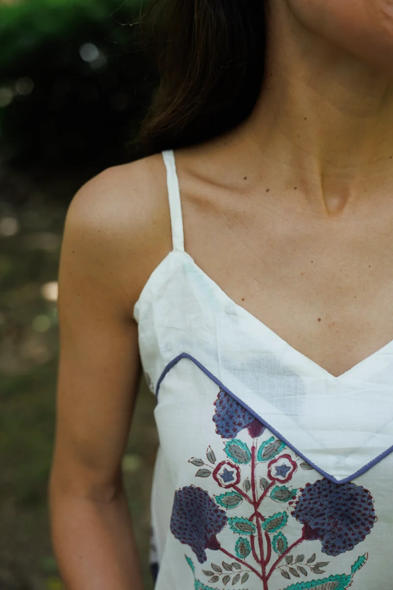 PIJAMA CORTO AZUL Y GRANATE - Imagen 3