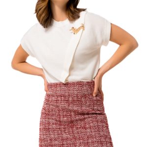 Falda corta con bouclette CAROLINE BISS
