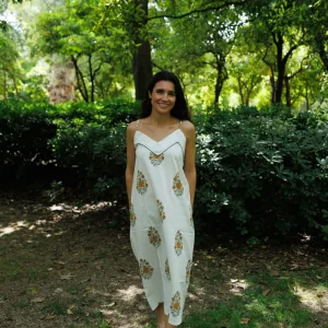 CAMISÓN MOSTAZA Y VERDE